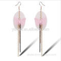 Latest new style acrylic earring alloy purl earring hanging hook earring round drop earring jewelry(EA80021)